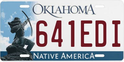 OK license plate 641EDI