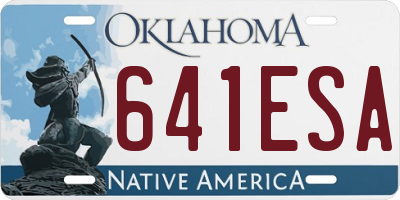 OK license plate 641ESA