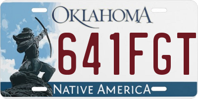 OK license plate 641FGT