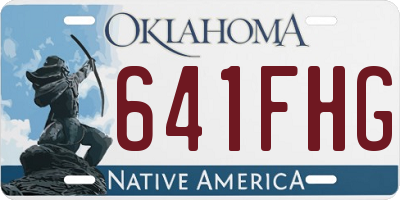 OK license plate 641FHG