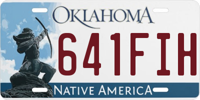 OK license plate 641FIH