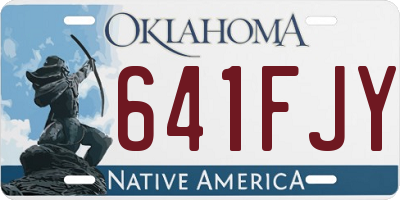 OK license plate 641FJY