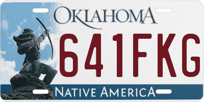 OK license plate 641FKG