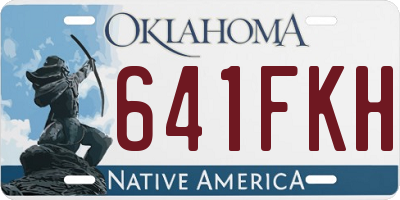 OK license plate 641FKH