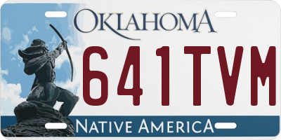 OK license plate 641TVM