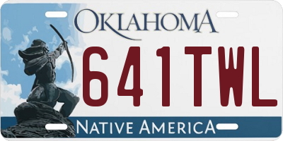 OK license plate 641TWL
