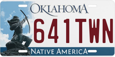 OK license plate 641TWN