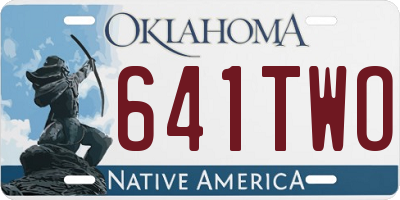 OK license plate 641TWO