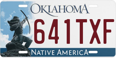 OK license plate 641TXF