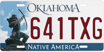 OK license plate 641TXG