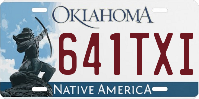 OK license plate 641TXI