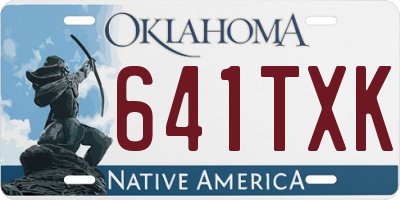 OK license plate 641TXK
