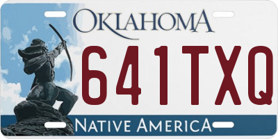 OK license plate 641TXQ