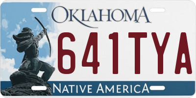 OK license plate 641TYA
