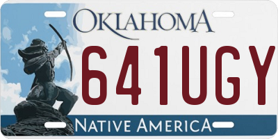 OK license plate 641UGY