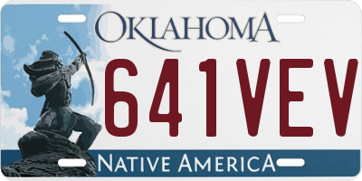 OK license plate 641VEV