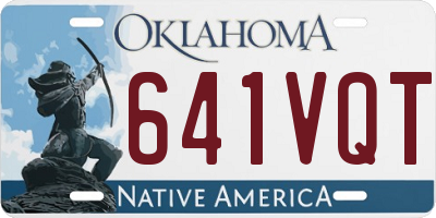 OK license plate 641VQT