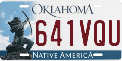 OK license plate 641VQU