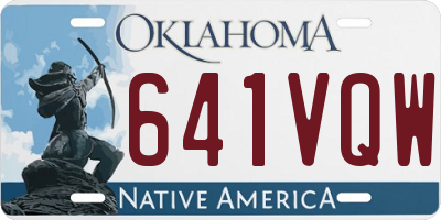 OK license plate 641VQW