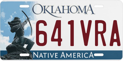 OK license plate 641VRA