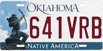 OK license plate 641VRB