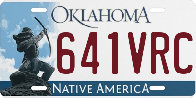 OK license plate 641VRC
