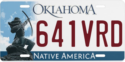 OK license plate 641VRD