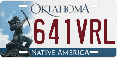 OK license plate 641VRL