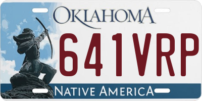 OK license plate 641VRP