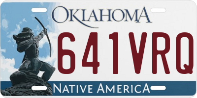 OK license plate 641VRQ