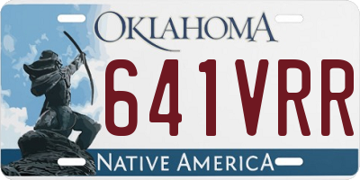 OK license plate 641VRR