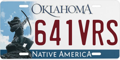 OK license plate 641VRS
