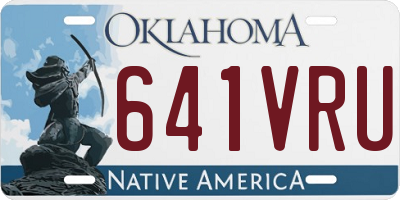 OK license plate 641VRU