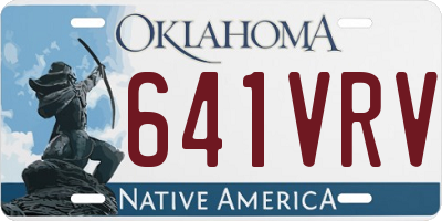 OK license plate 641VRV