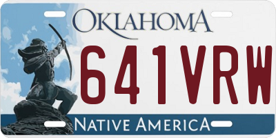 OK license plate 641VRW