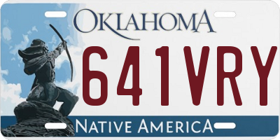 OK license plate 641VRY