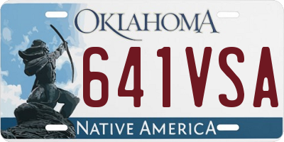 OK license plate 641VSA