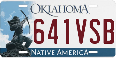 OK license plate 641VSB