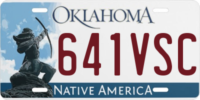 OK license plate 641VSC