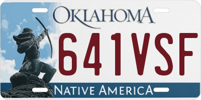 OK license plate 641VSF