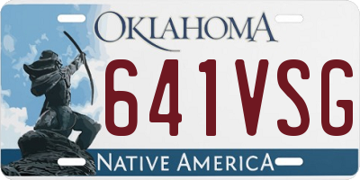 OK license plate 641VSG