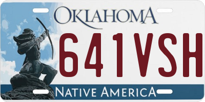 OK license plate 641VSH