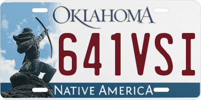 OK license plate 641VSI
