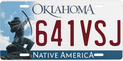 OK license plate 641VSJ