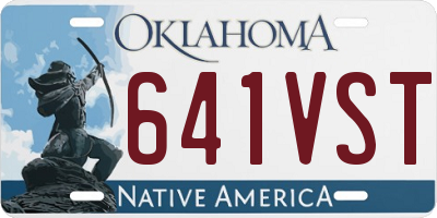 OK license plate 641VST
