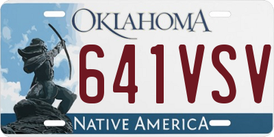 OK license plate 641VSV