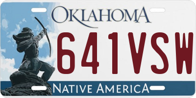 OK license plate 641VSW