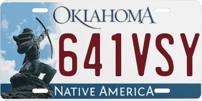 OK license plate 641VSY