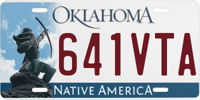 OK license plate 641VTA