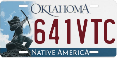 OK license plate 641VTC